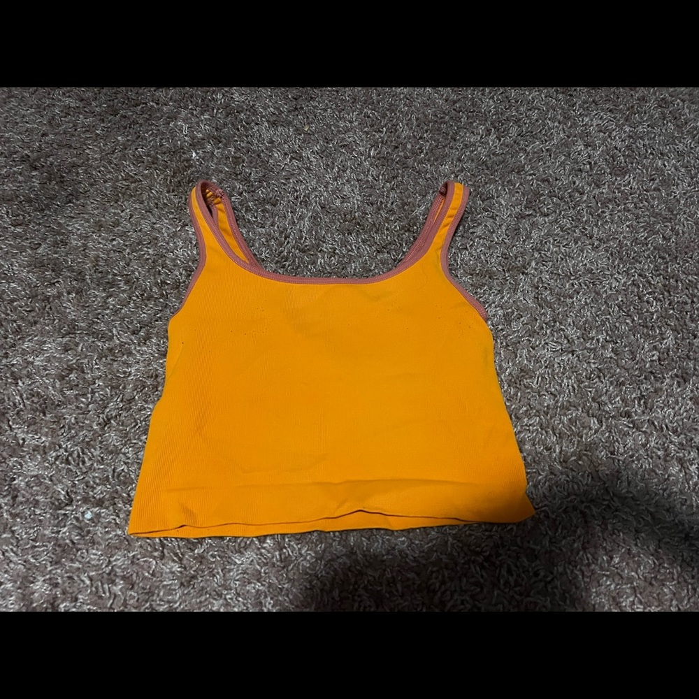 Yellow/gold American Eagle sports bra/crop top size S